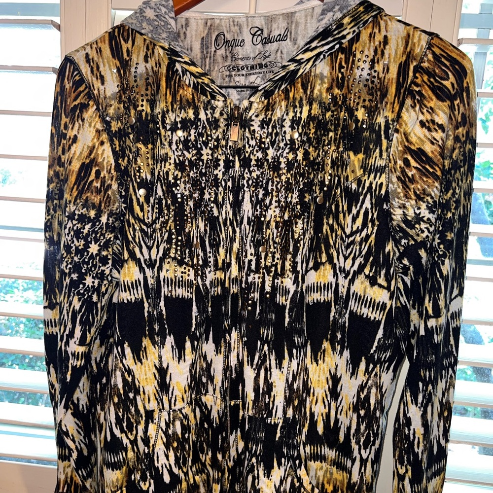 Onque Casual zippered hoodie with pockets